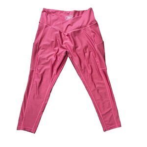 Obsession Pink Ruched Butt Yoga Leggings Women's Size Large 1646